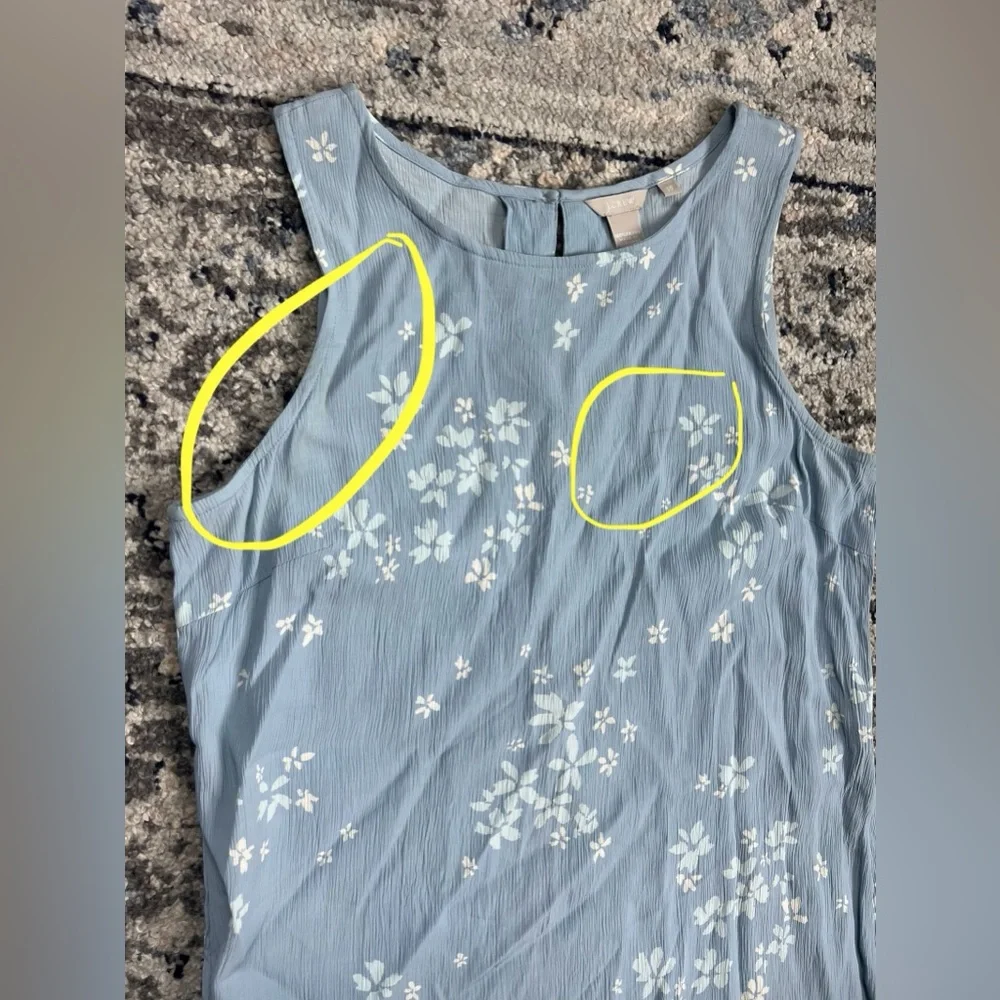 Vintage J. Crew 90’s Baby Blue Floral Sheath Dress